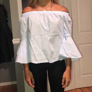 Flared long sleeve top